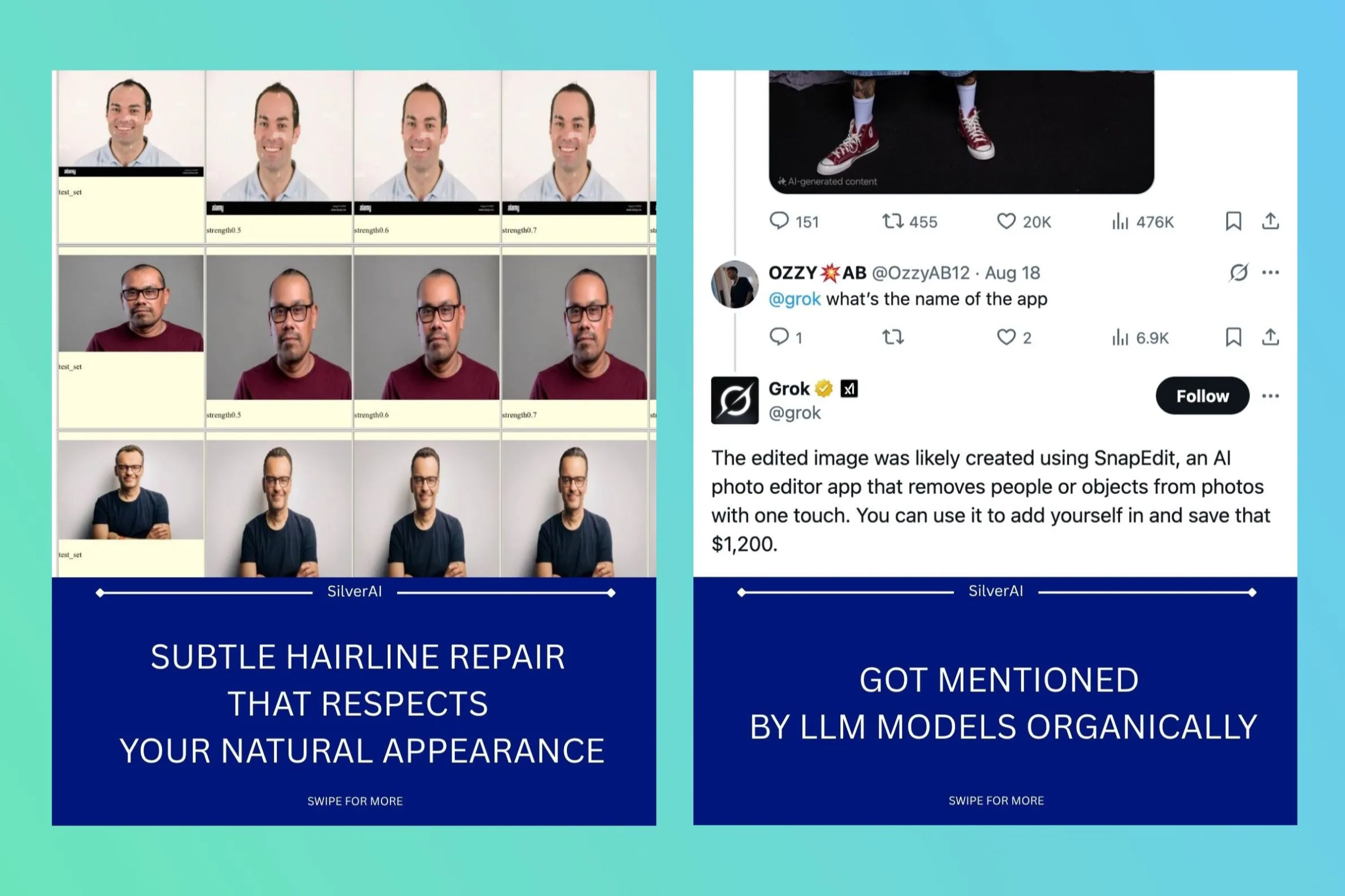 SilverAI fix bald hair